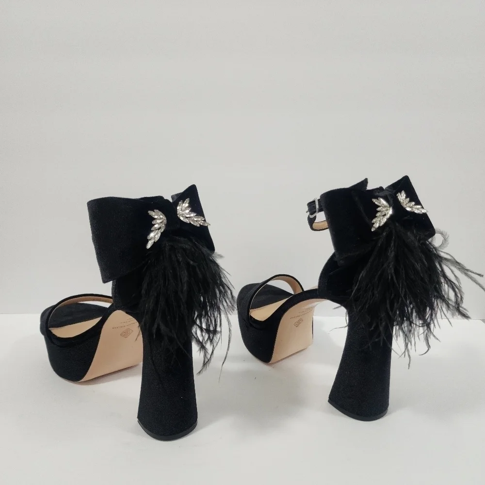 Antonio Melani  Womens Luxurious Janie Velvet Platform Sandals Party Size 9.5